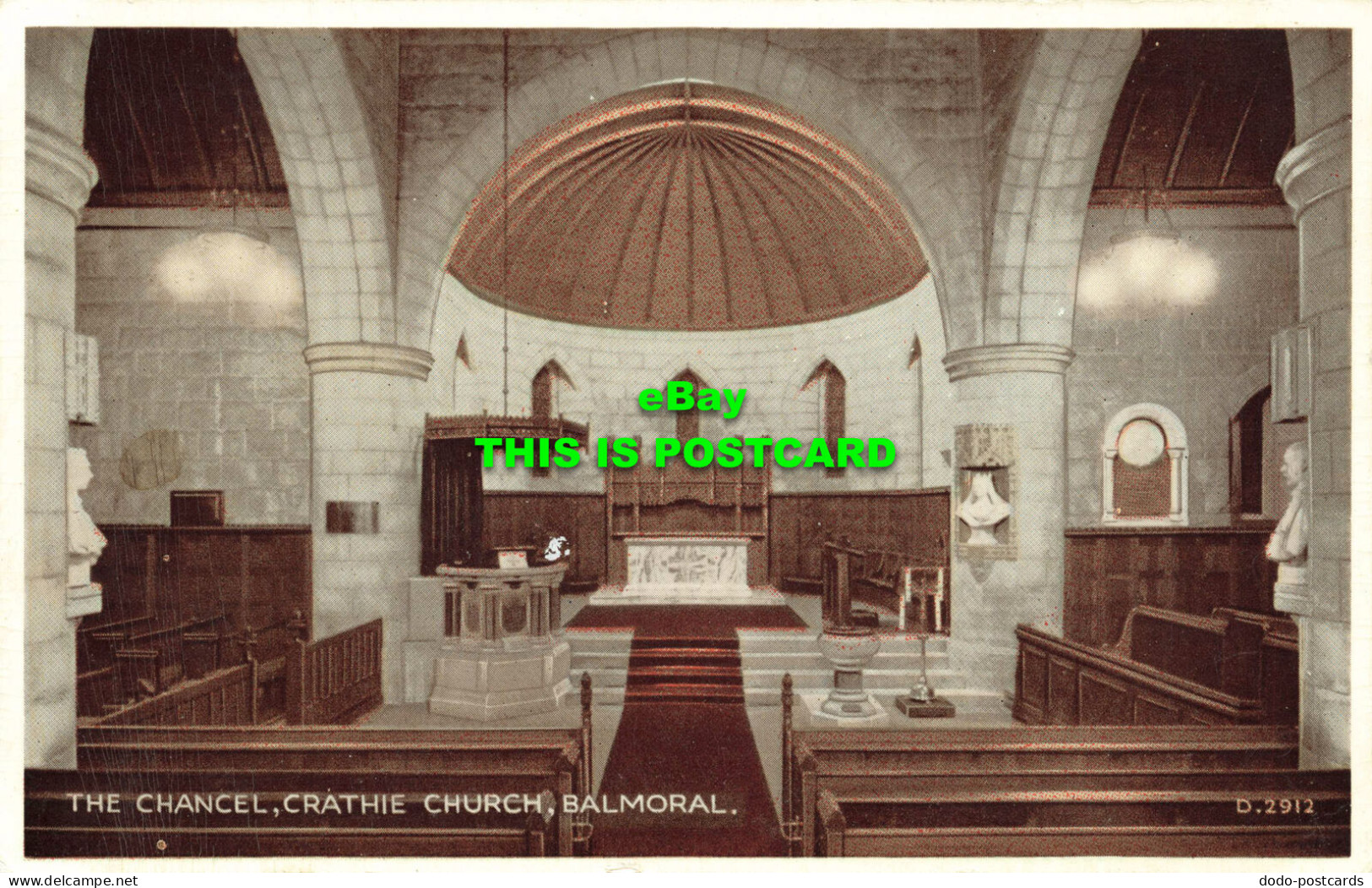 R596304 Chancel. Crathie Church. Balmoral. D. 2912. Carbo Colour. Valentines - Wereld