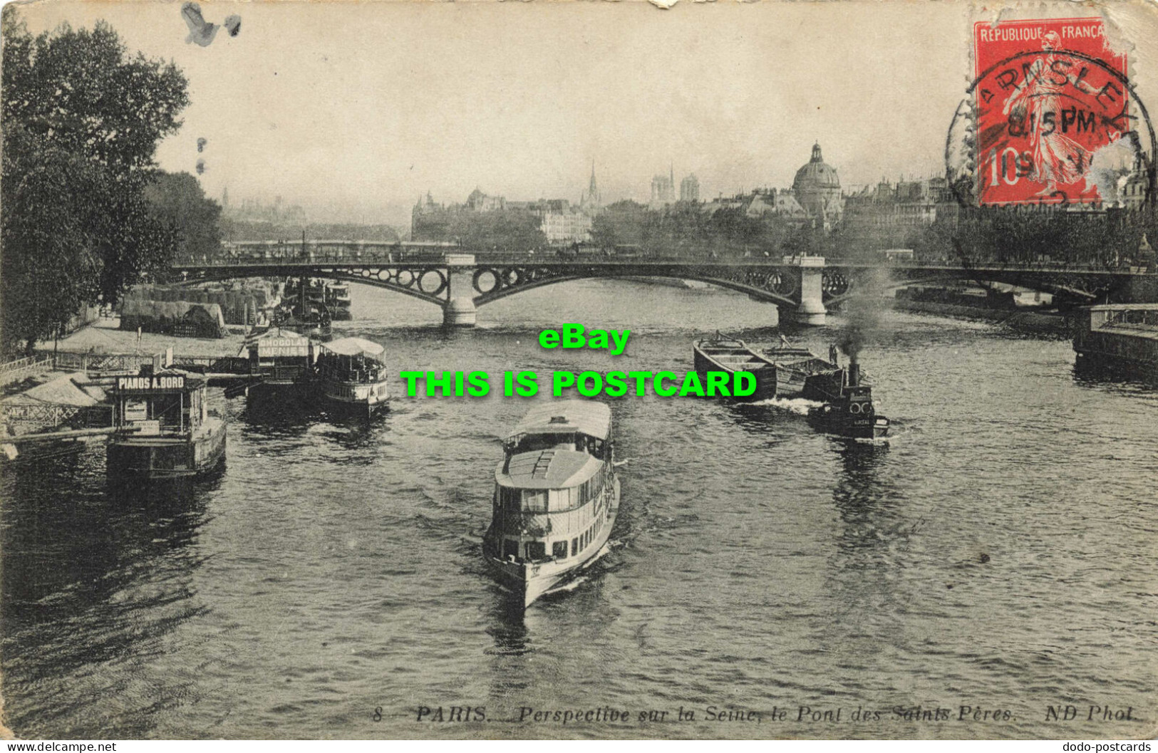 R596609 8. Paris. Perspective Sur La Seine Le Port Des Saints Peres. ND. Phot - Wereld