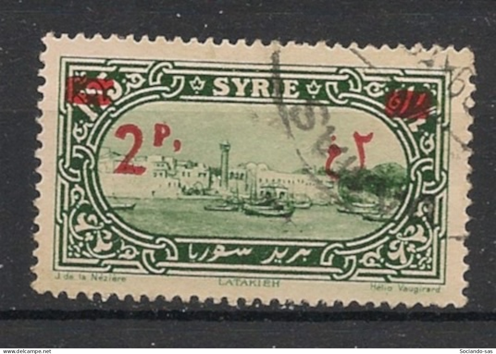 SYRIE - 1928 - N°YT. 189 - Lattaquié 2pi Sur 1pi25 - Oblitéré / Used - Gebruikt