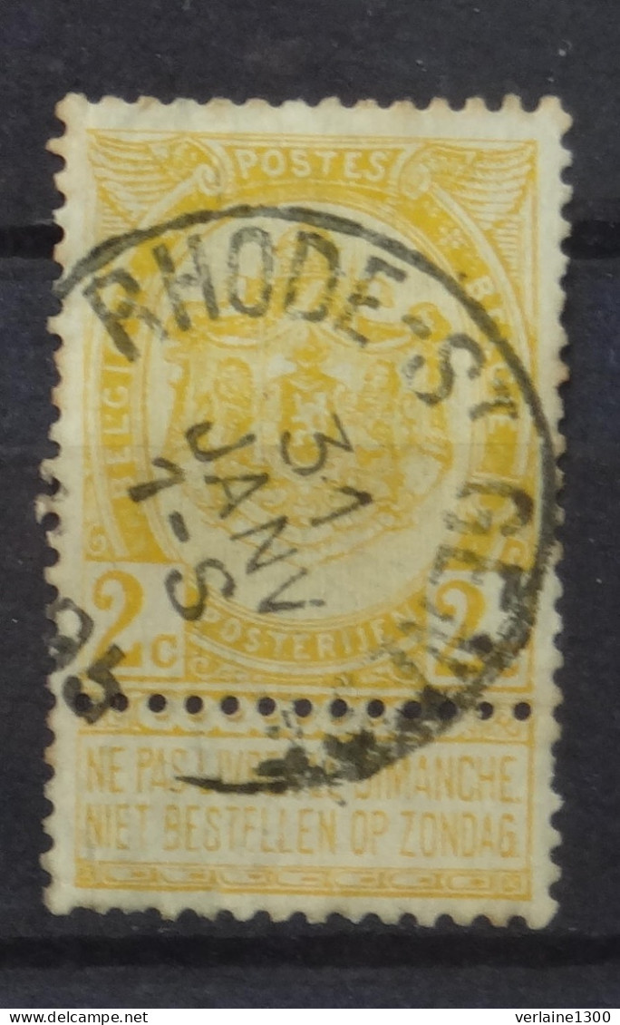 54 Avec Belle Oblitération Rhode-St-Genèse - 1893-1907 Wapenschild