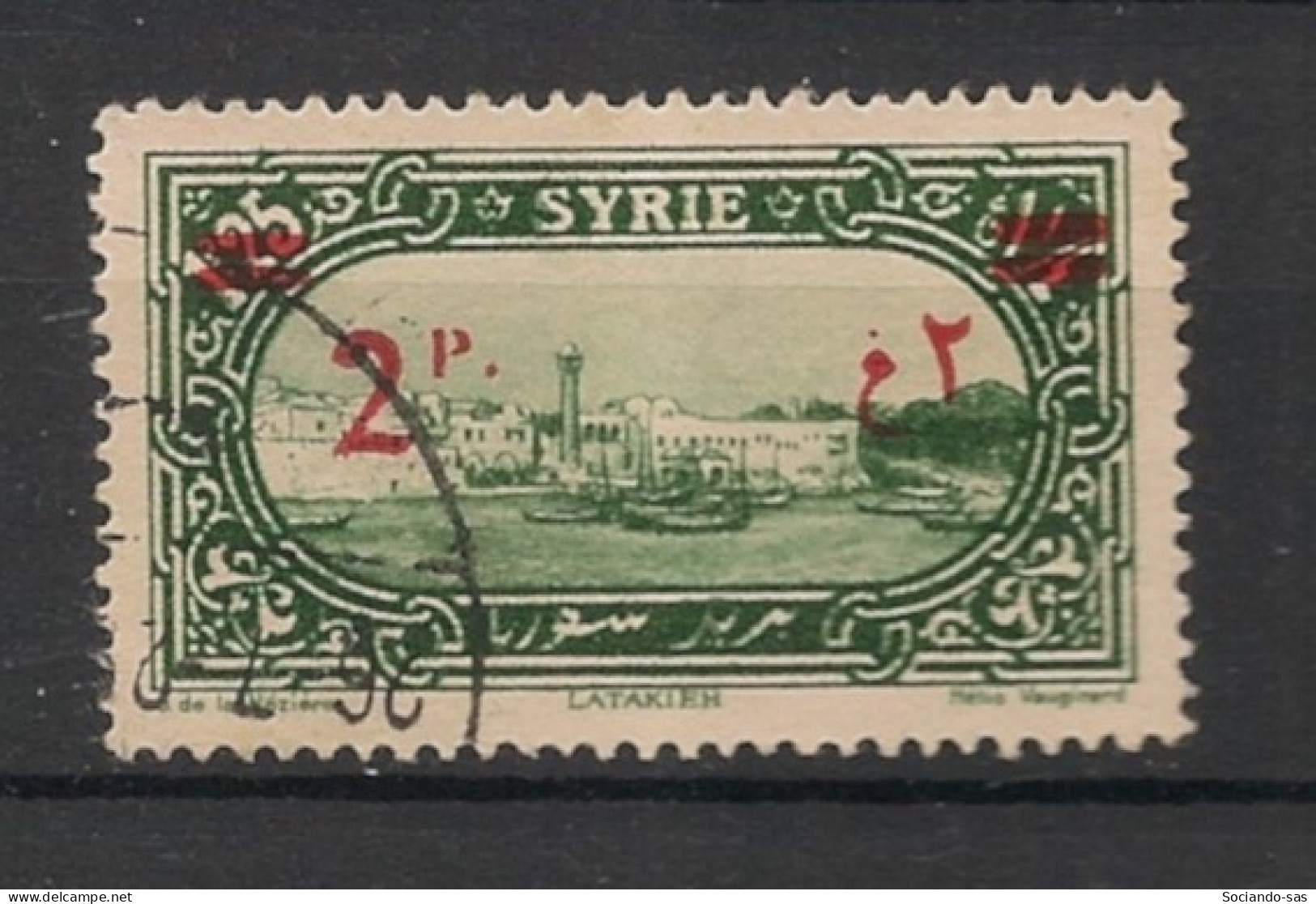 SYRIE - 1928 - N°YT. 189 - Lattaquié 2pi Sur 1pi25 - Oblitéré / Used - Gebruikt