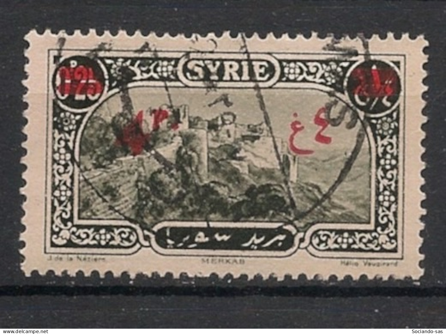 SYRIE - 1928 - N°YT. 190 - Merkab 4pi Sur 0pi25 - Oblitéré / Used - Oblitérés