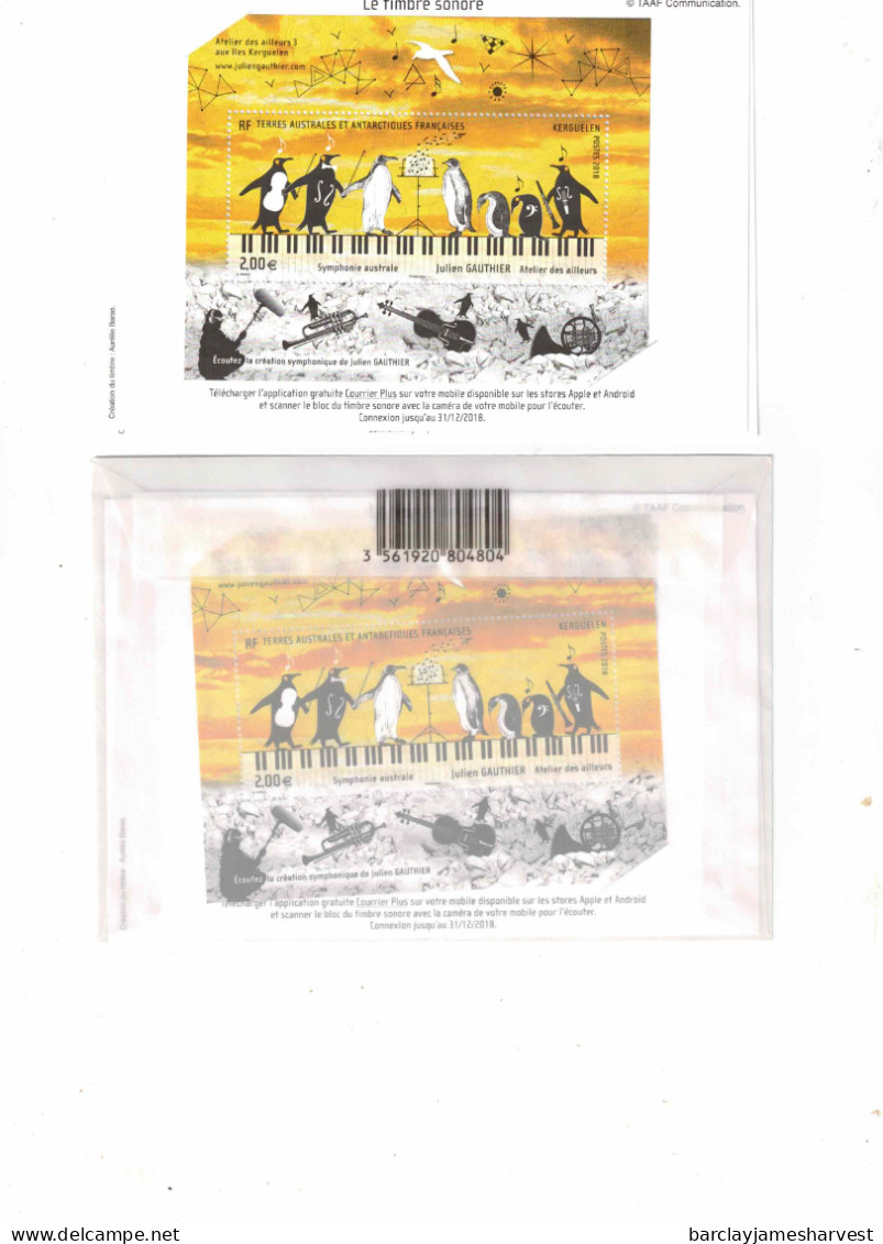 3 Timbres Neuf** Des TAAF En Bloc Feuillet F870 Cote 5.00 Euros Le Bloc - Unused Stamps