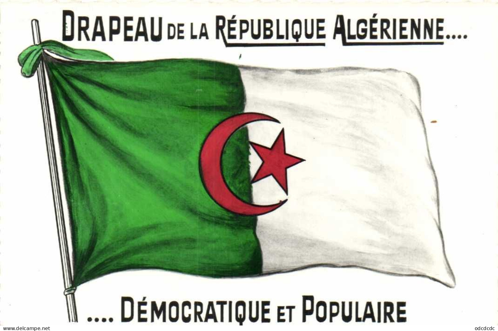DRAPEAU De La REPUBLIQUE ALGERIENNE ... DEMOCRATIQUE  Et POPULAIRE  RV Edit Jomone - Other & Unclassified