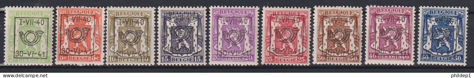 Belgique: COB N° PRE446/54 **, MNH, Neuf(s). TTB !!! Voir Le(s) Scan(s) !!! - Typografisch 1936-51 (Klein Staatswapen)