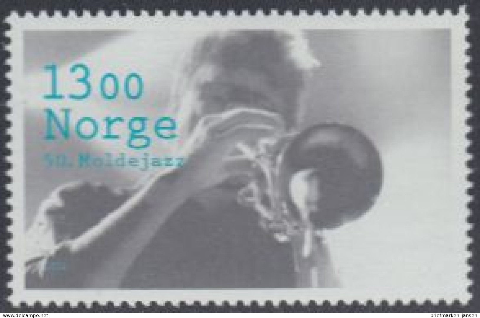 Norwegen Mi.Nr. 1724 Jazz-Festival Molde, Jazztrompeter N.P.Molvaer (13,00) - Unused Stamps