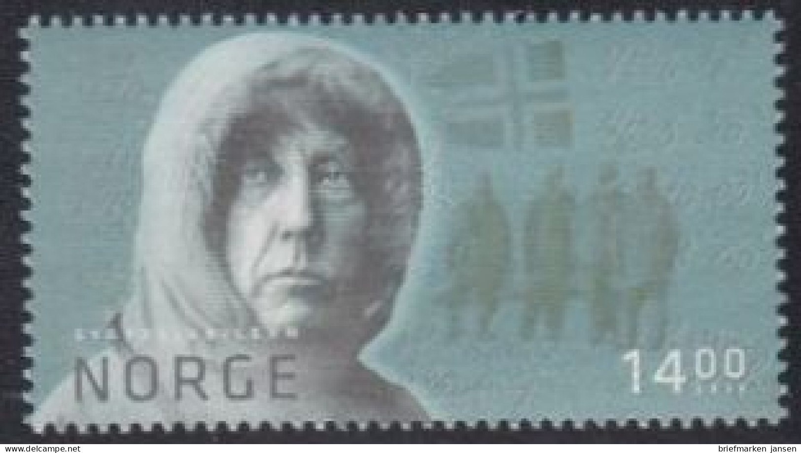 Norwegen Mi.Nr. 1750 100J.tag Südpol-Ersterreichung, Roald Amundsen (14,00) - Ongebruikt
