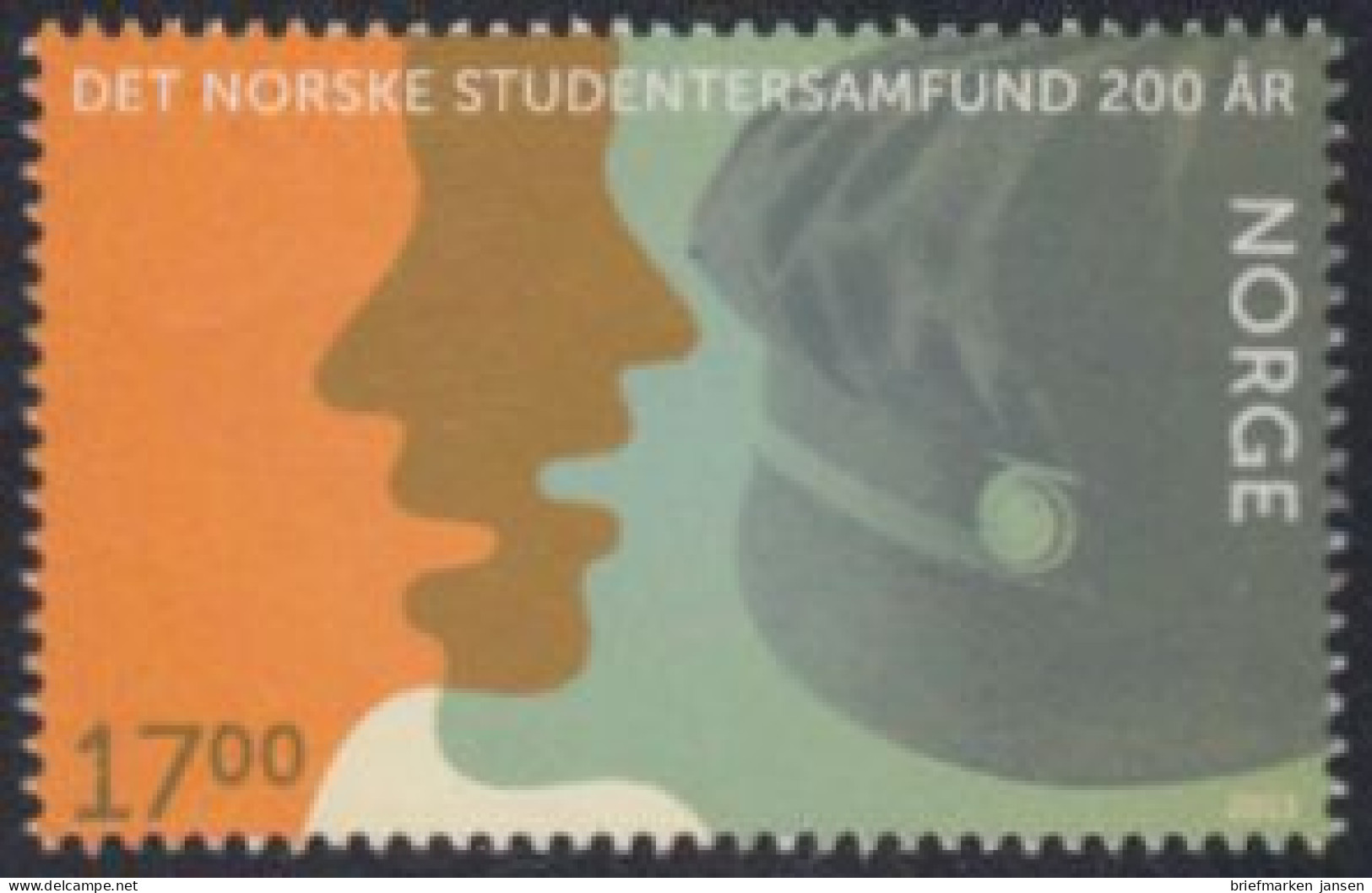 Norwegen Mi.Nr. 1818 Norweg.Studentengesellschaft (17,00) - Unused Stamps