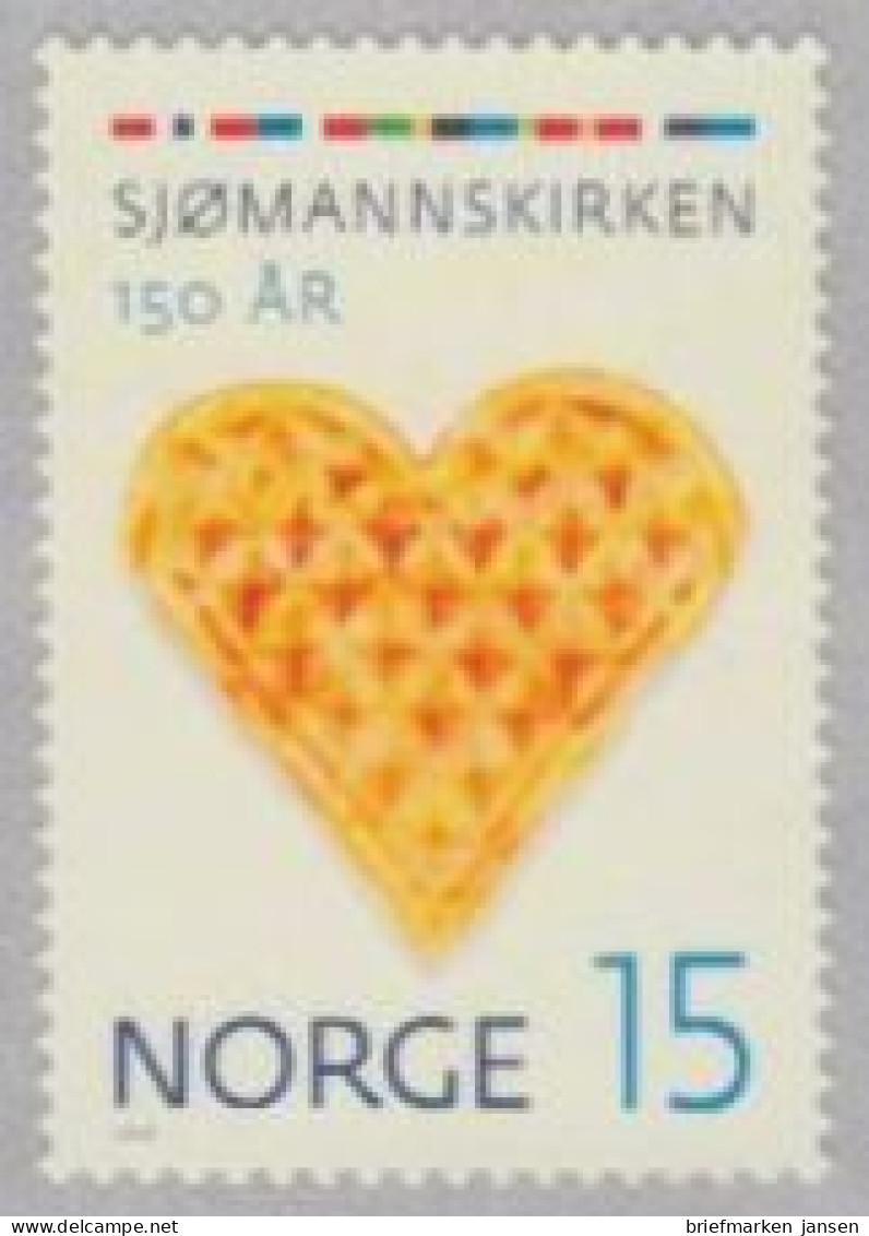 Norwegen Mi.Nr. 1837 Norweg.Kirche Im Ausland, Waffelherz, Skl. (15) - Unused Stamps