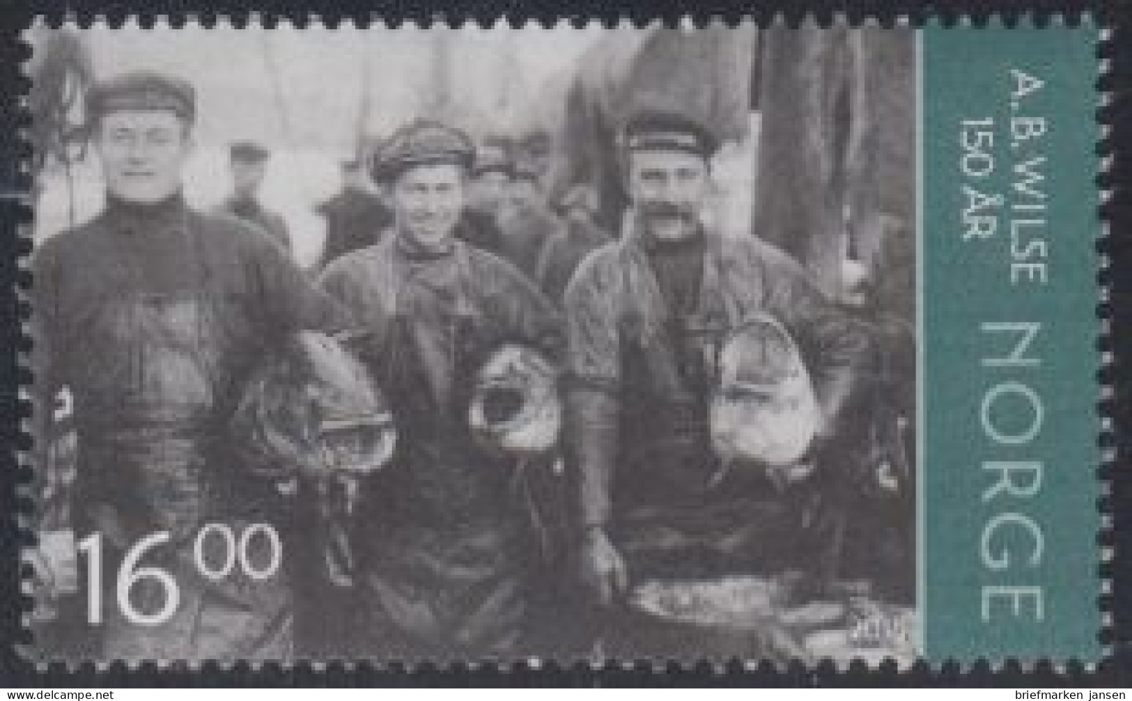 Norwegen Mi.Nr. 1882 Anders Beer Wilse, Fischer Mit Kabeljau (16,00) - Unused Stamps