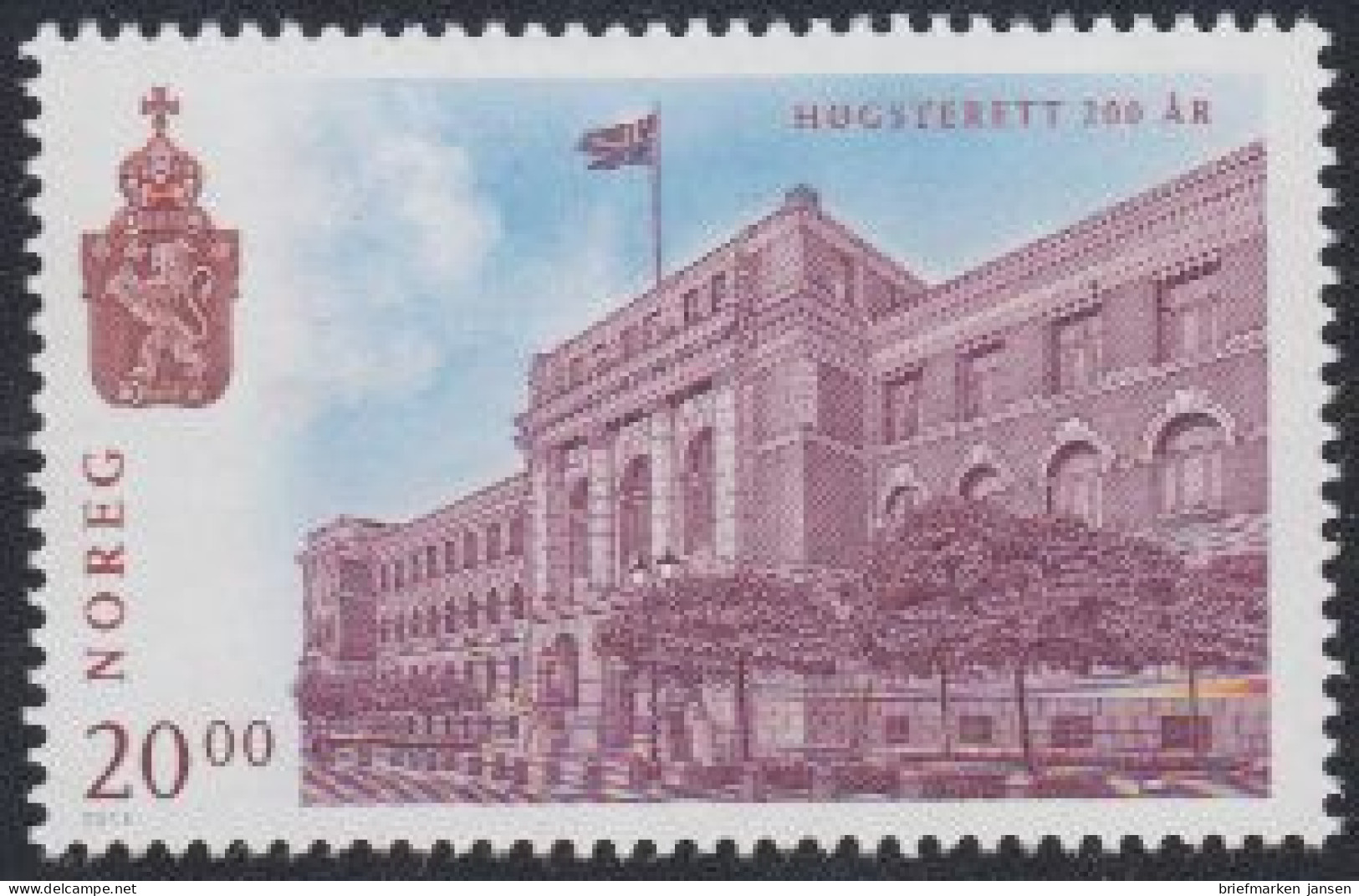 Norwegen Mi.Nr. 1892 Oberster Gerichtshof (20,00) - Unused Stamps