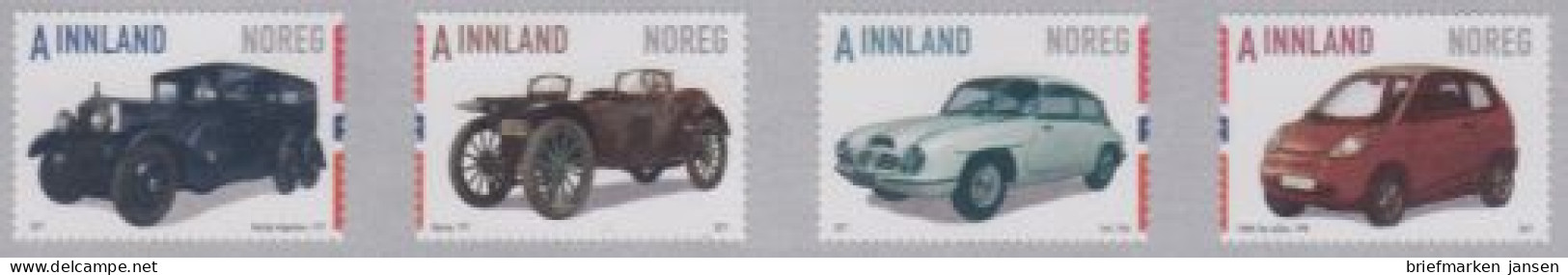 Norwegen MiNr. 1946-49 Automobile Aus Norwegen, Skl (Viererstreifen) - Ungebraucht