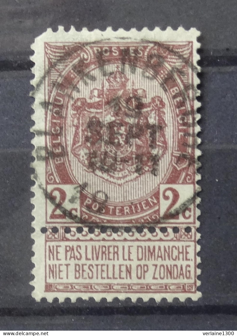 55 Avec Belle Oblitération Blankenberghe - 1893-1907 Coat Of Arms