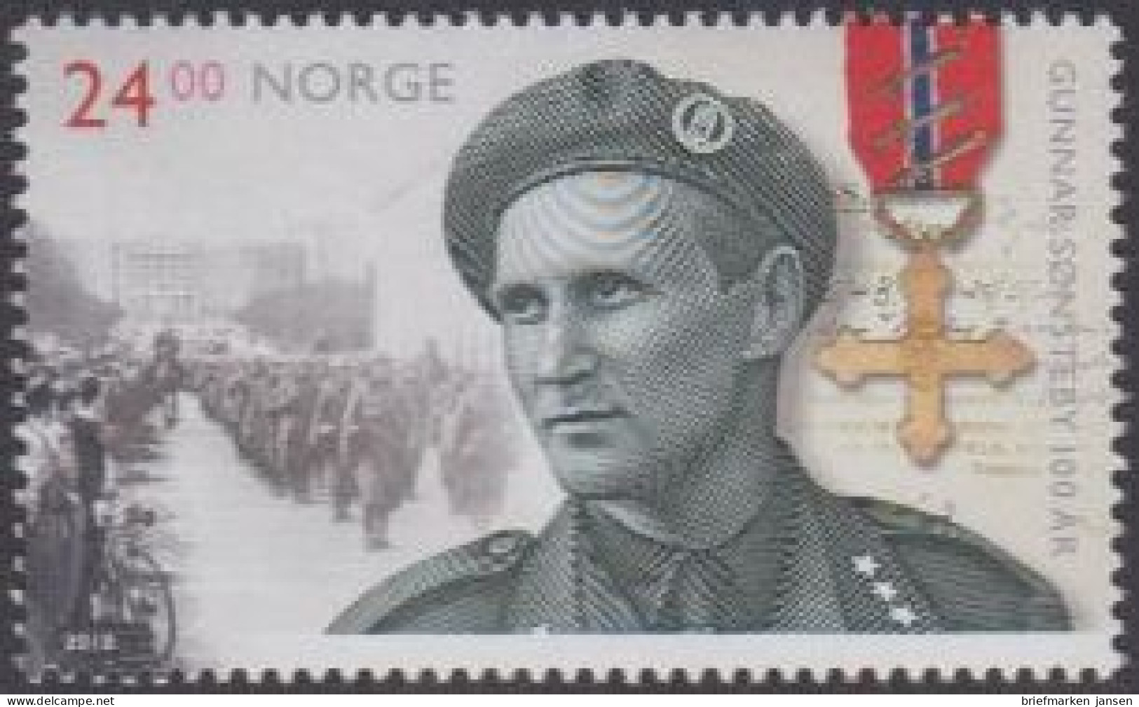 Norwegen MiNr. 1970 Gunnar Sonsteby, Widerstandskämpfer,deutsche Truppen (24,00) - Neufs