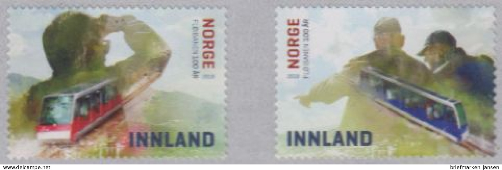 Norwegen MiNr. 1979-80 Standseilbahn Floibanen, Skl (Zweierstreifen) - Unused Stamps