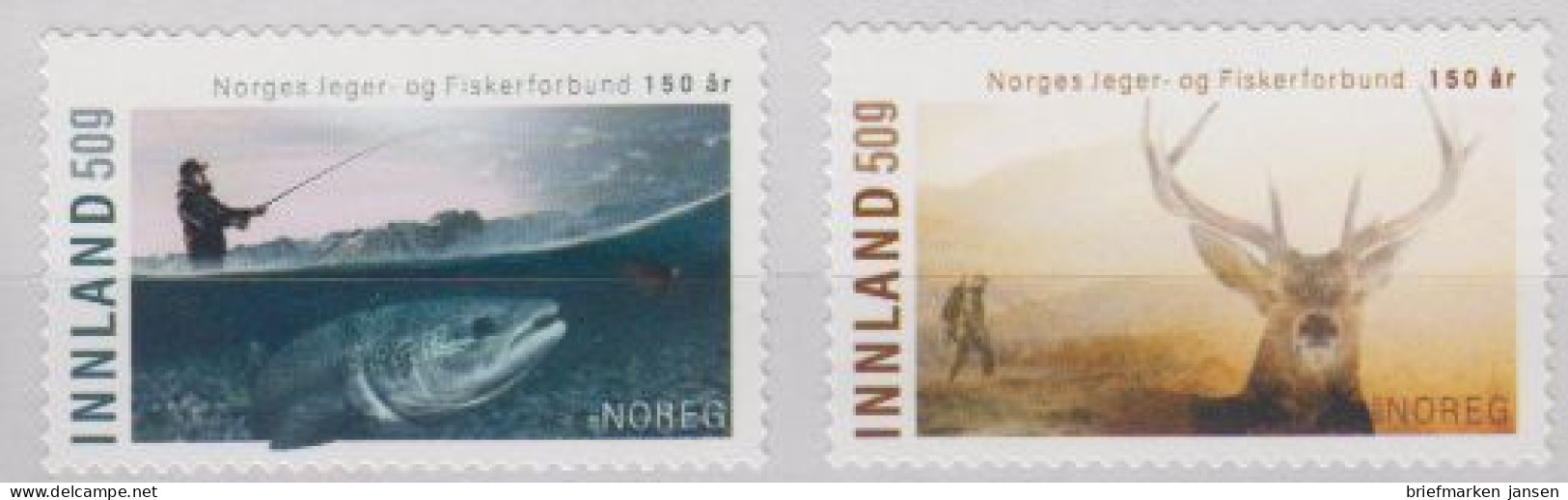 Norwegen Mi.Nr. 2052-2053 Jäger- Und Anglerverband - Ungebraucht