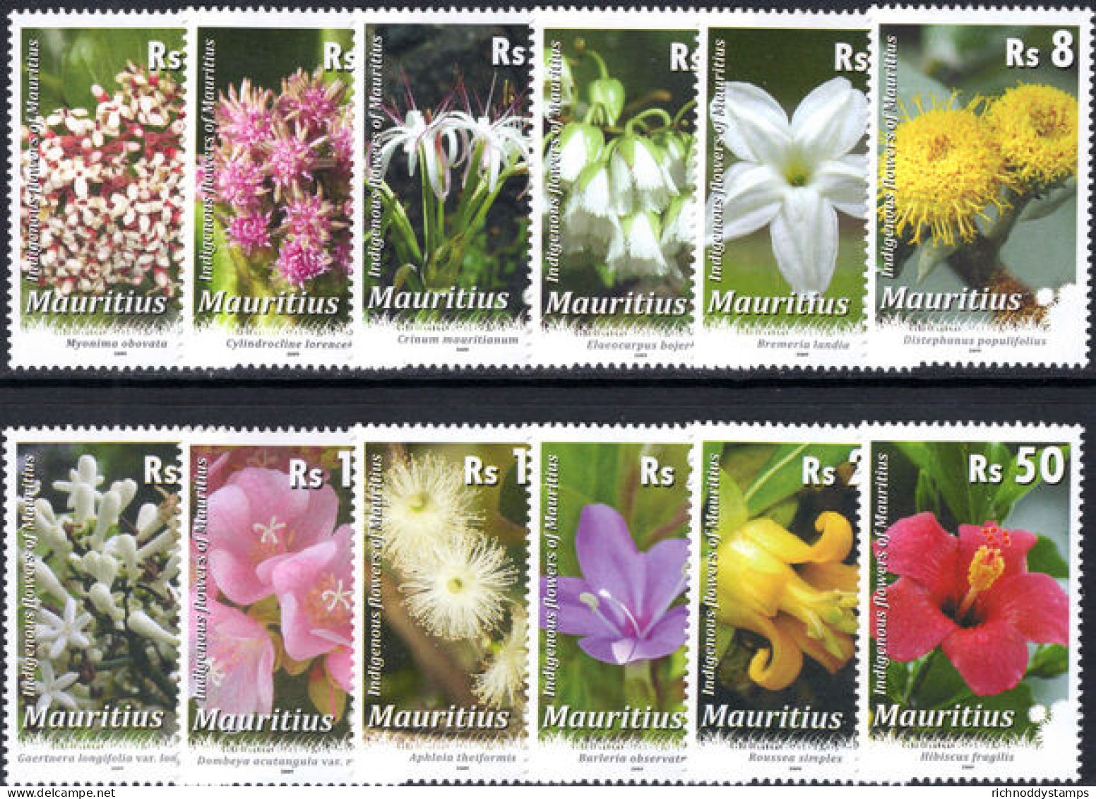 Mauritius 2009 Indigenous Flowers Of Mauritius Unmounted Mint. - Mauritius (1968-...)