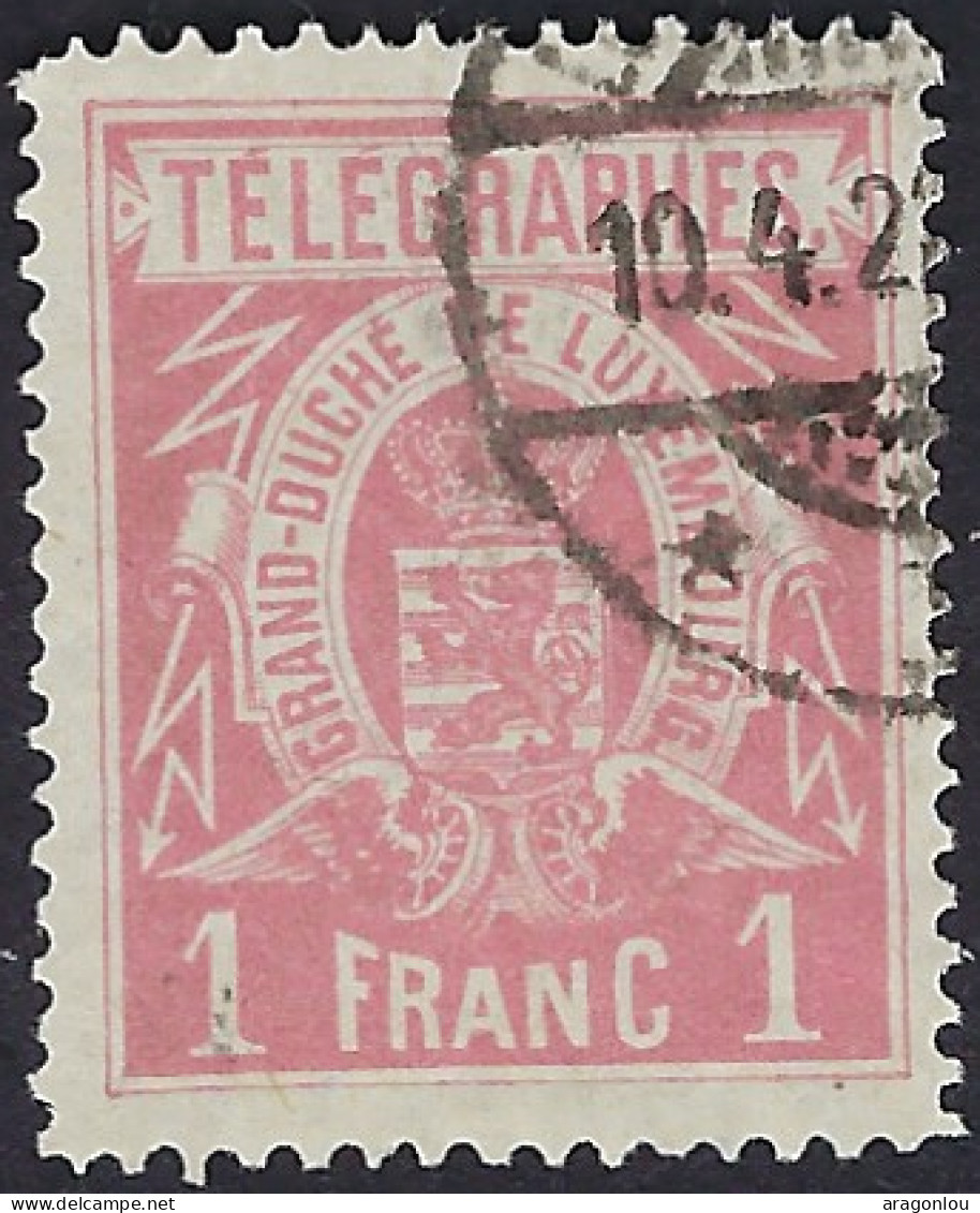 Luxembourg - Luxemburg - Timbres    Telegraphe      1883   1 Fr.     °    Michel 4A     VC. 36,- - Telegraph