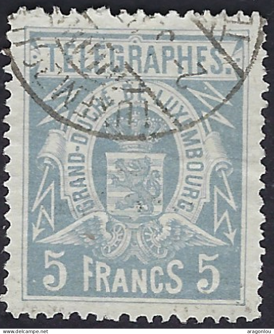 Luxembourg - Luxemburg - Timbres    Telegraphe      1883   5 Fr.     °    Michel 5A     VC. 100,- - Telegraphenmarken