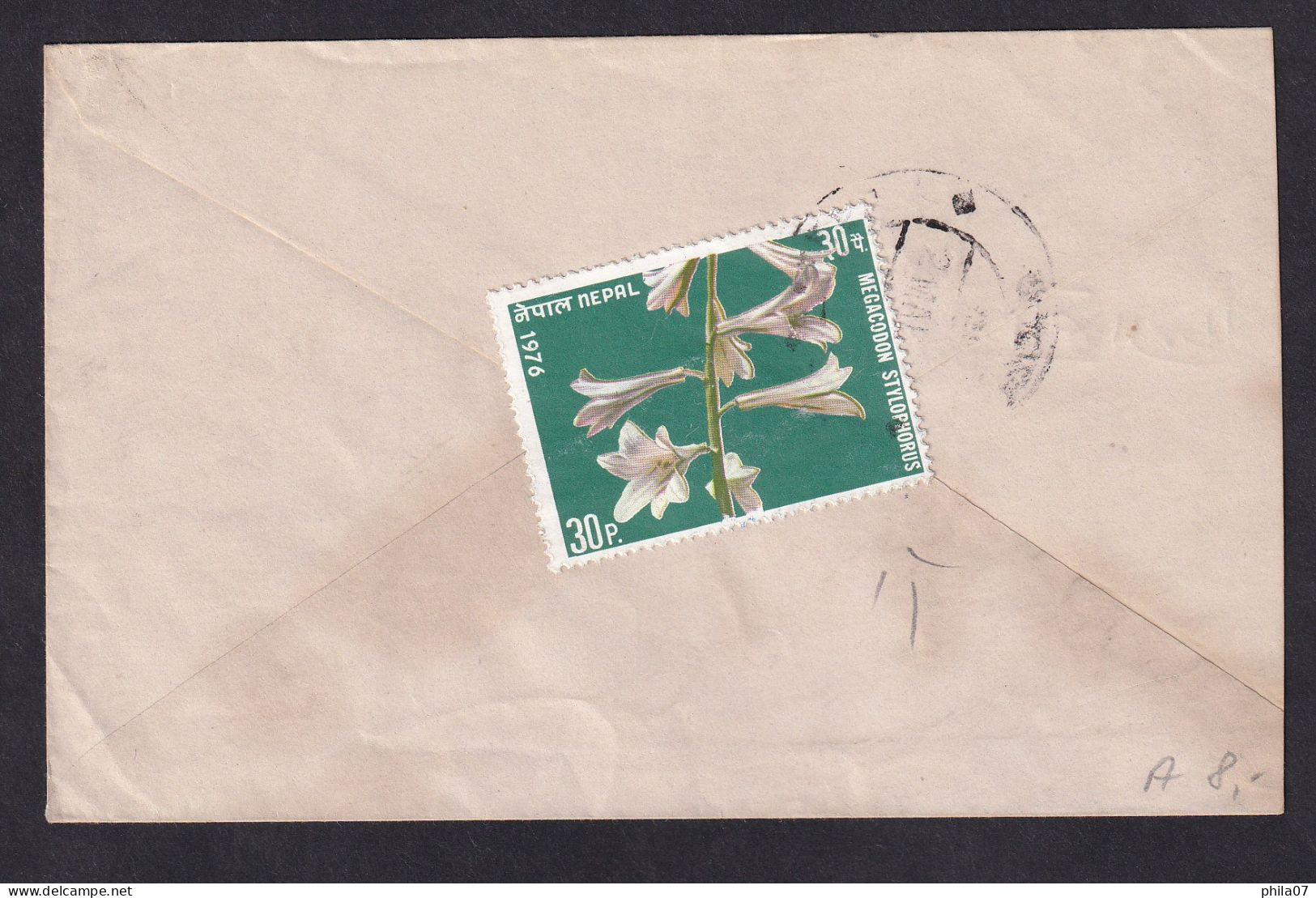 NEPAL - Envelope Sent From Nepal, Franked With One Stamp / 2 Scans - Népal