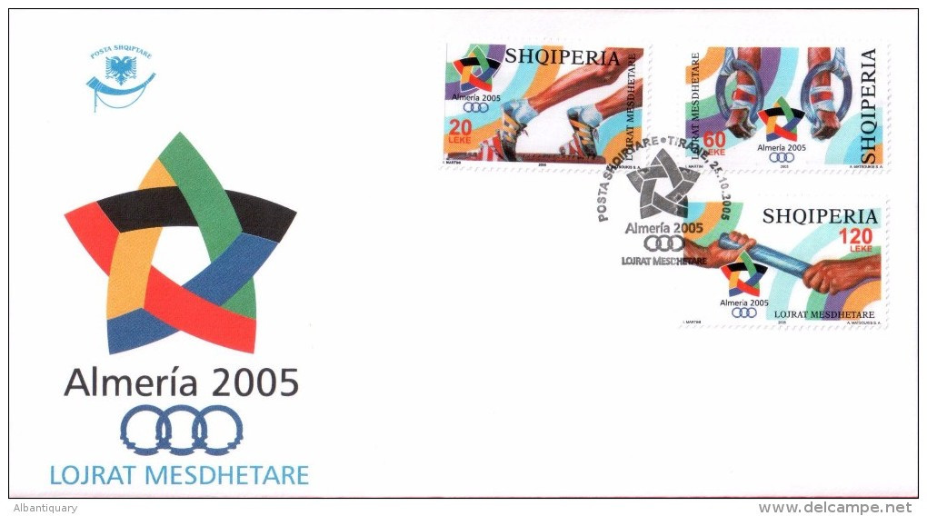 Albania Stamps 2005. MEDITERRANEAN GAMES IN ALMERIA. FDC Set MNH - Albanien
