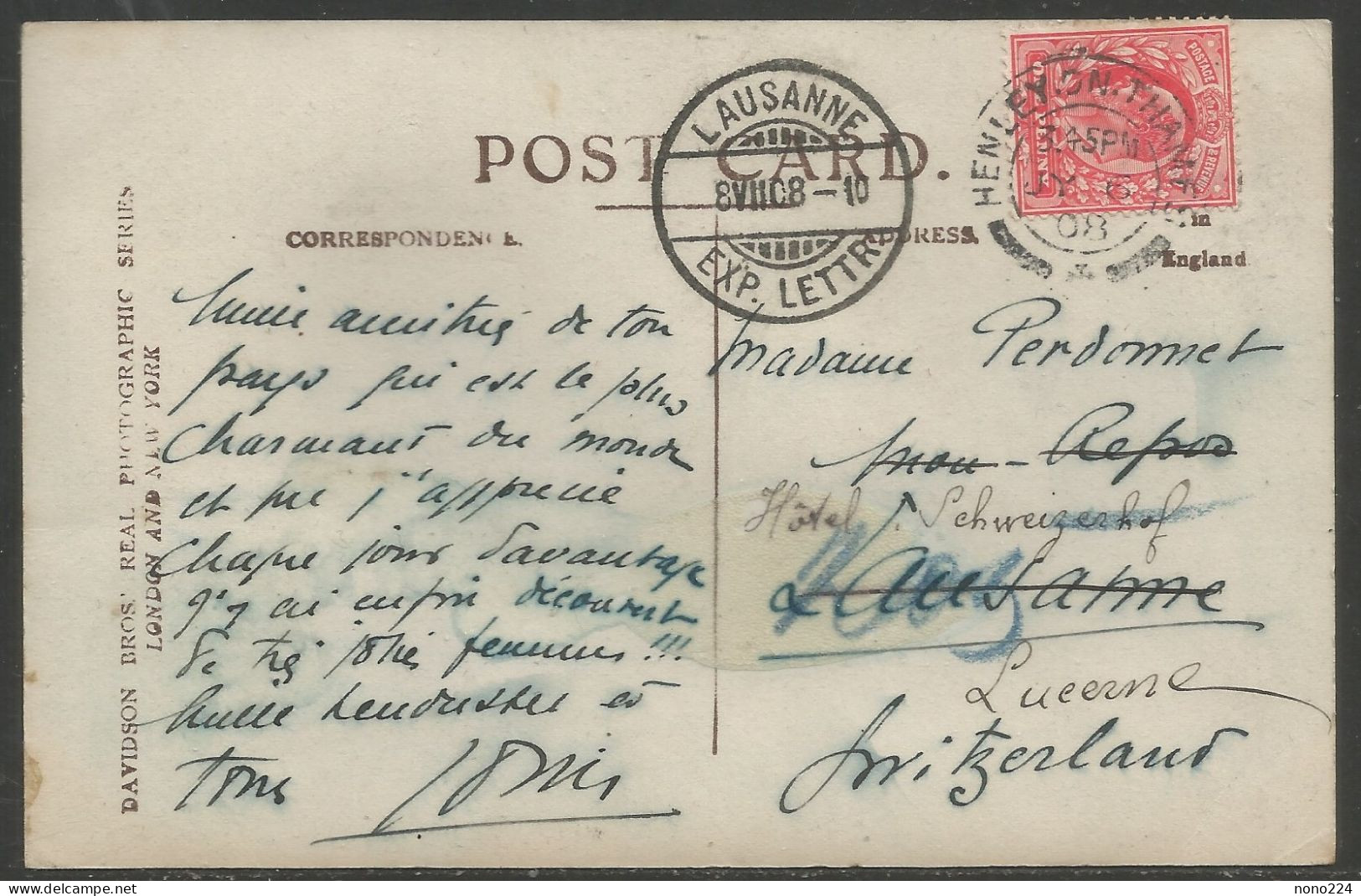 Carte P De 1908 ( Henley-on-Thames / In The Crush ) - Other & Unclassified