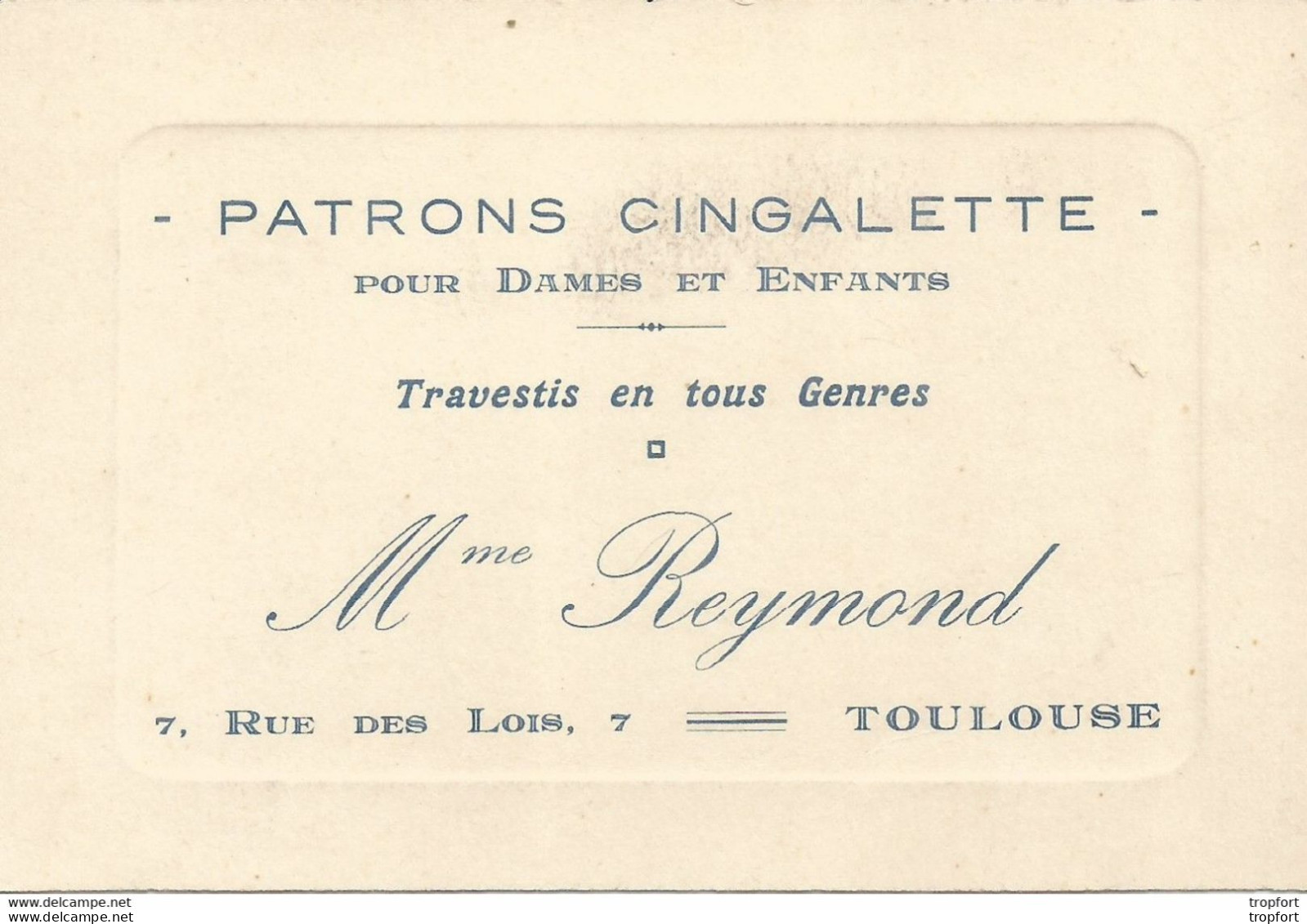 AT / Carte De Visite ANCIENNE CDV Patrons CINGALETTE Dames Enfants TRAVESTI REYMOND TOULOUSE Travestis - Visiting Cards