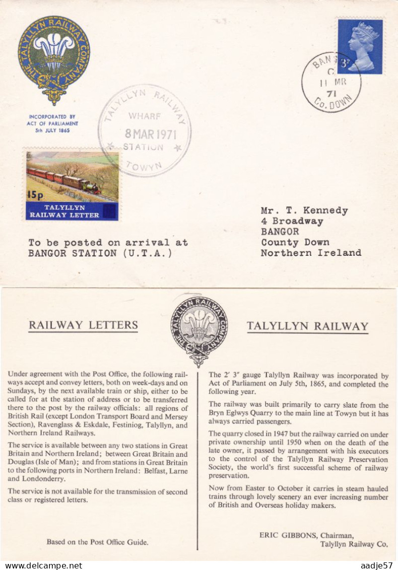 GB Engeland Talyllyn Railway Bangor Station 08-03-1971 - Trains