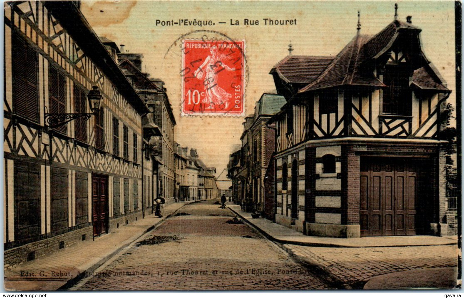 14 PONT-L'EVEQUE - La Rue Thouret  - Pont-l'Evèque