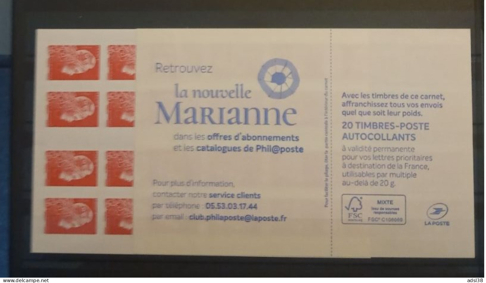 France - Carnet Marianne D'Yseult - 1599-C3 - Modernes : 1959-...