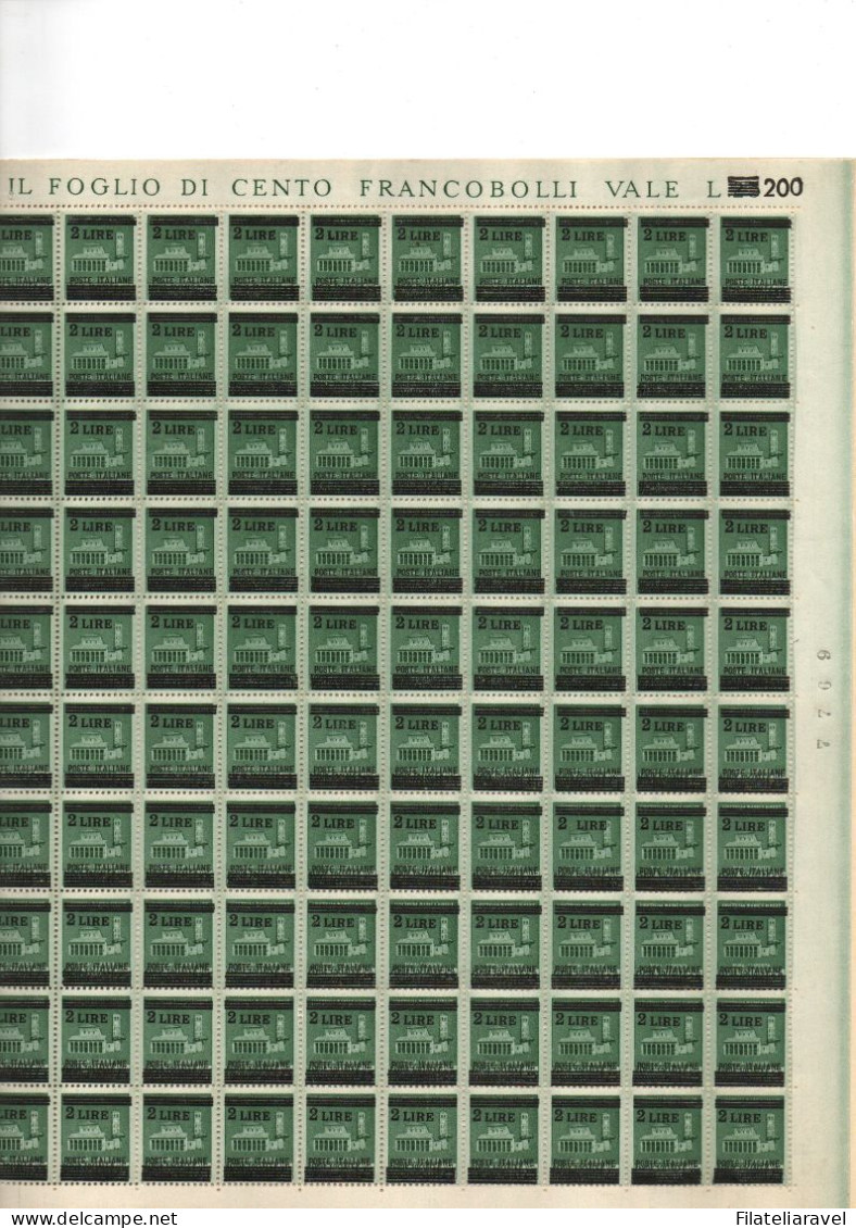 LUOGOTENENZA  - 1945 Catalogo Sassone N. 523+ 525 Fogli Interi + Varietà - Neufs