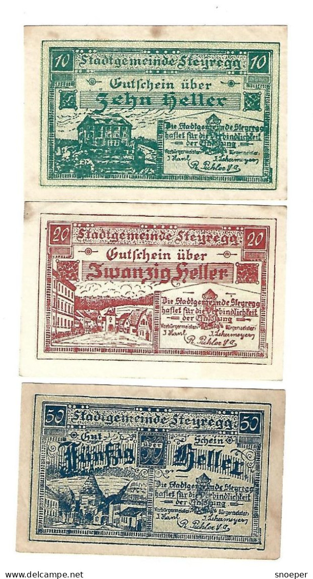 **notgeld   Austria  Steyregg  Serie Compleet  1036.1a - Austria