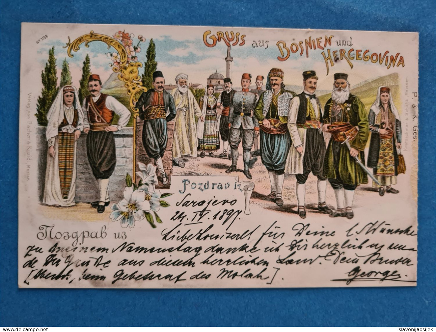 Ak-Bosnien Und Herzegowina, Gruss Aus Bosnien Und Herzegowina, Gelaufen, 25.4.1897. - Bosnie-Herzegovine