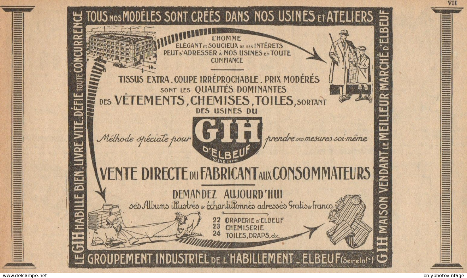 Groupement Industriel De L'Habillement - Pubblicità D'epoca - 1926 Old Ad - Advertising