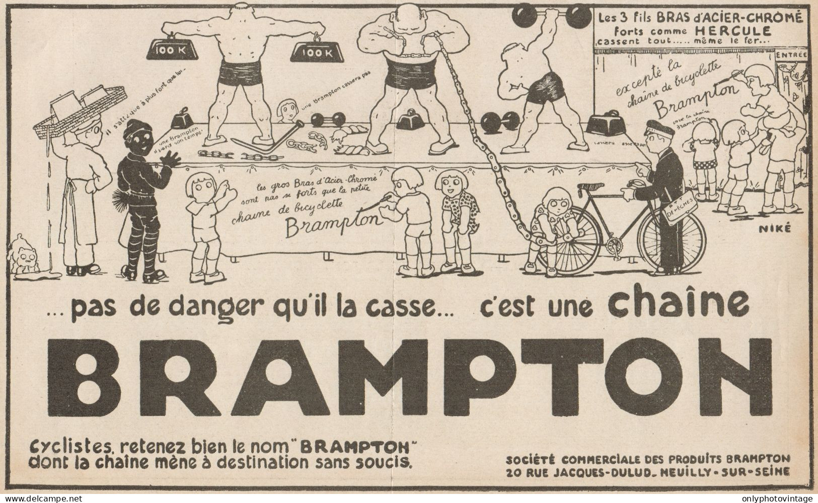 Chaine BRAMPTON - Pubblicità D'epoca - 1921 Old Advertising - Advertising