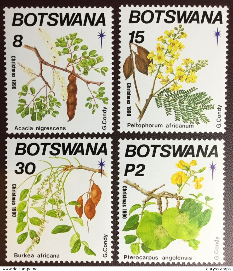 Botswana 1990 Christmas Flowering Trees MNH - Bäume