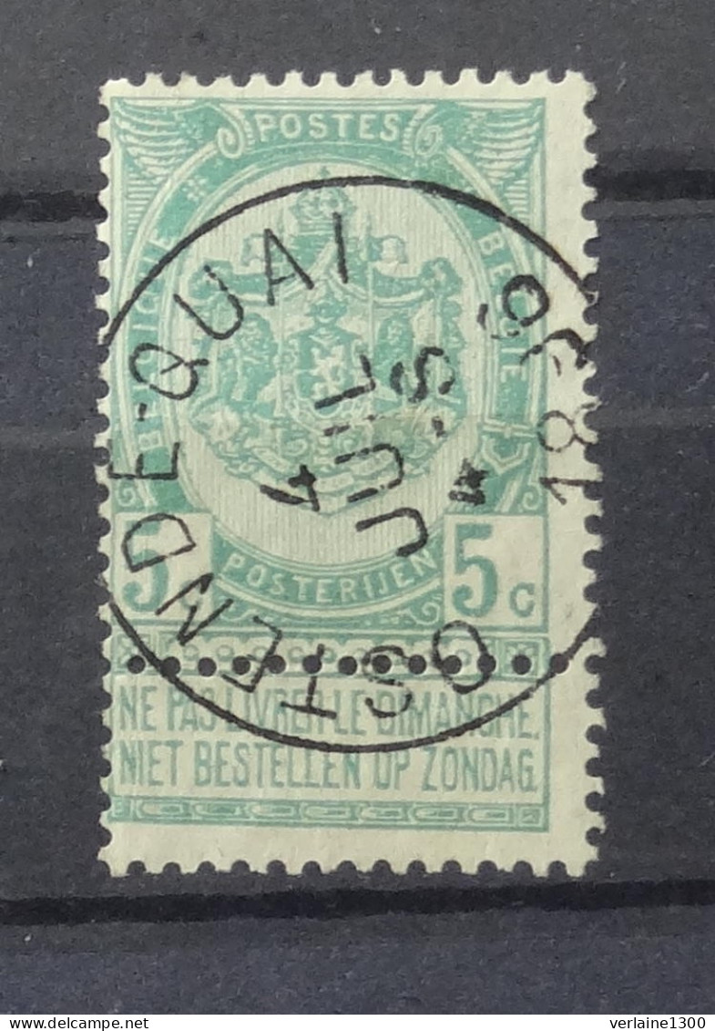 56 Avec Belle Oblitération Ostende ( Quai ) - 1893-1907 Coat Of Arms
