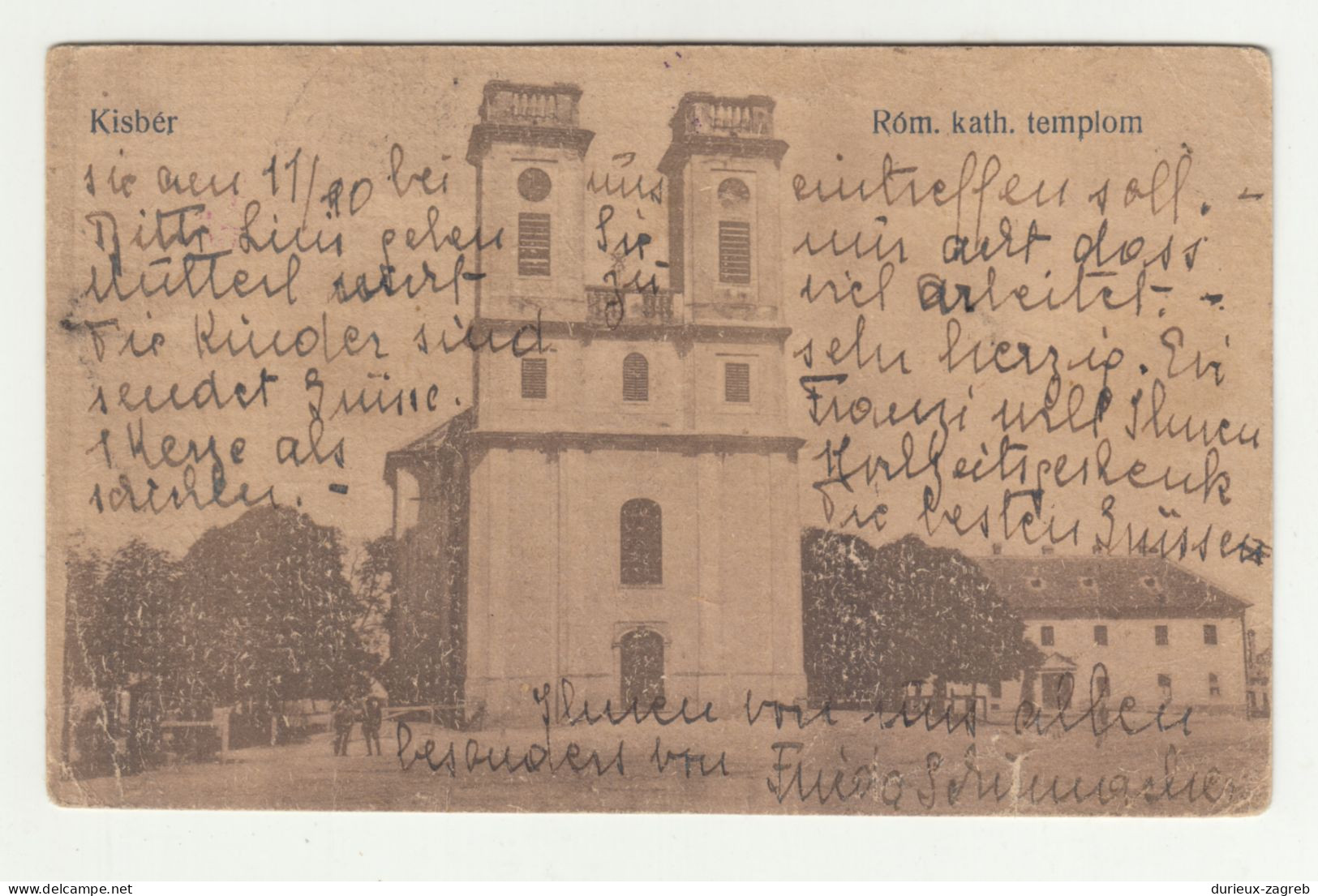 Kisbér Rom.kath.templom Old Postcard Posted  B240503 - Hongarije