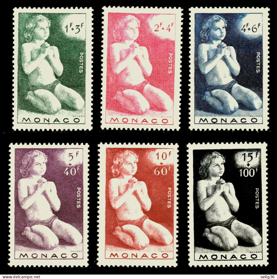 MONACO 1946 YT 287-292 ** - Unused Stamps