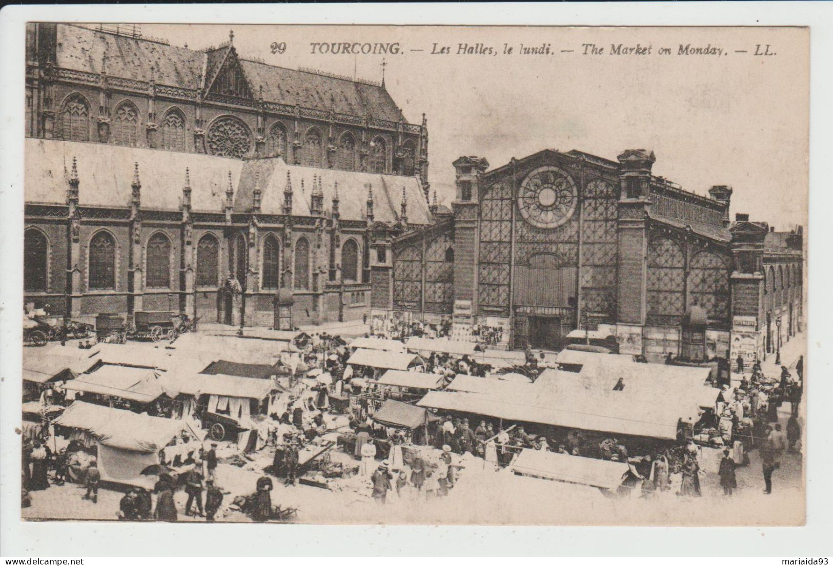 TOURCOING - NORD - LES HALLES LE LUNDI - MARCHE - Tourcoing
