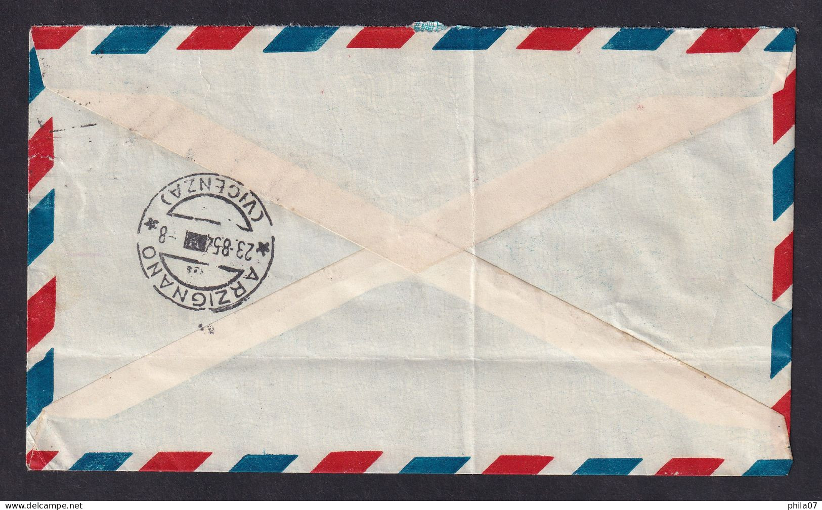THAILAND - Envelope Sent Via Air Mail From Bangkok To Italy 1954, Nice Franking And Cancels / 2 Scans - Thailand