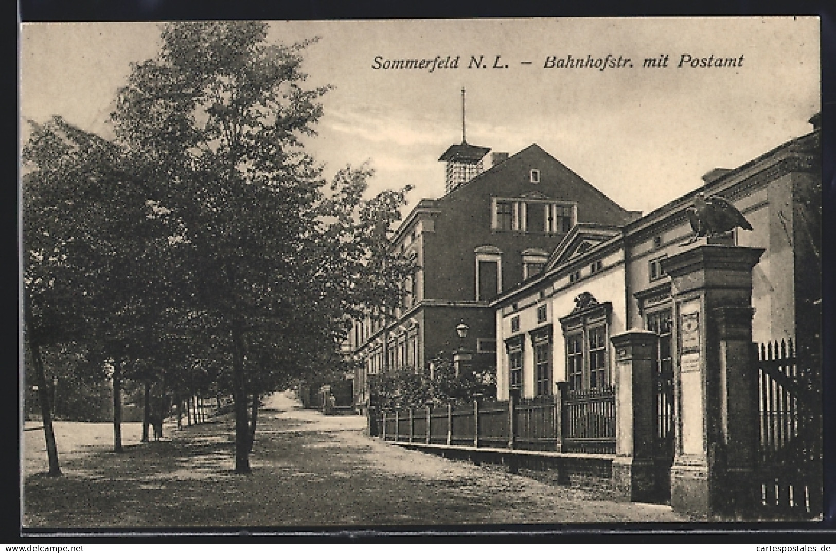AK Sommerfeld /N. L., Bahnhofstrasse Mit Postamt  - Autres & Non Classés