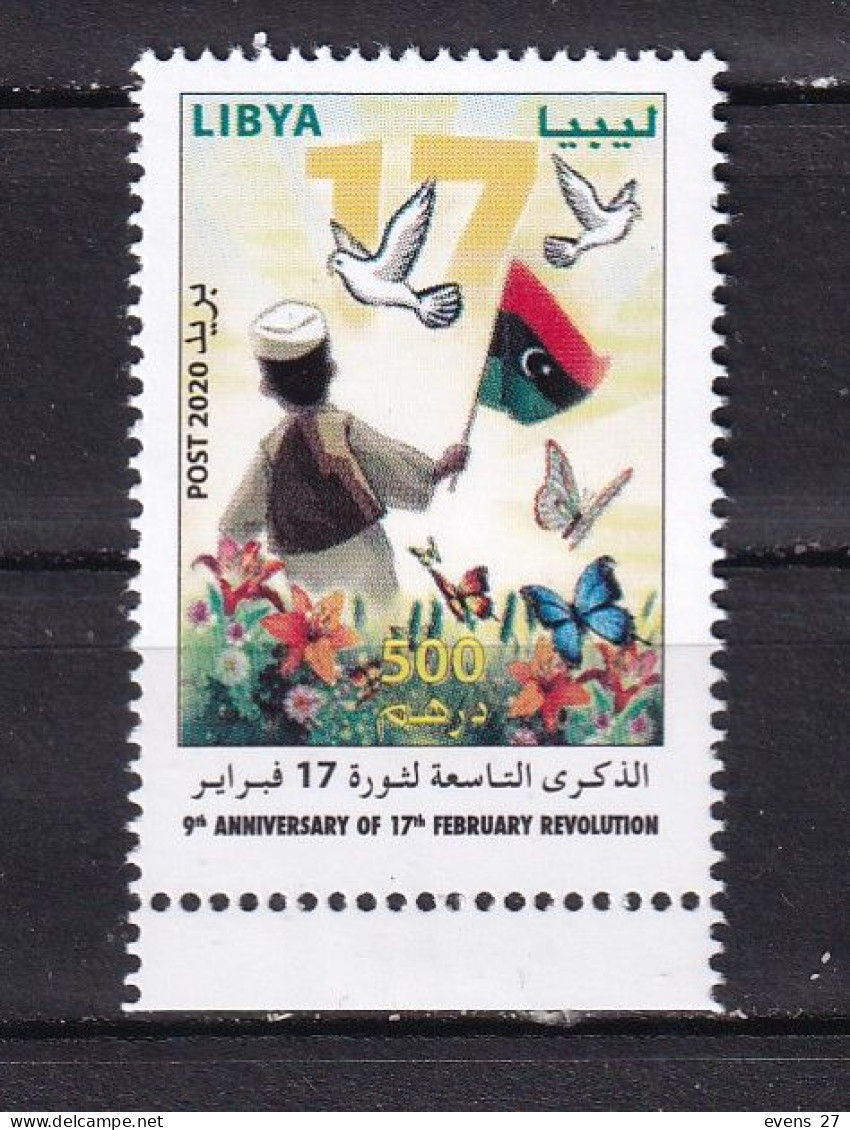 LIBYA-2020 FLAG-BUTTERFLY--MNH. - Neufs