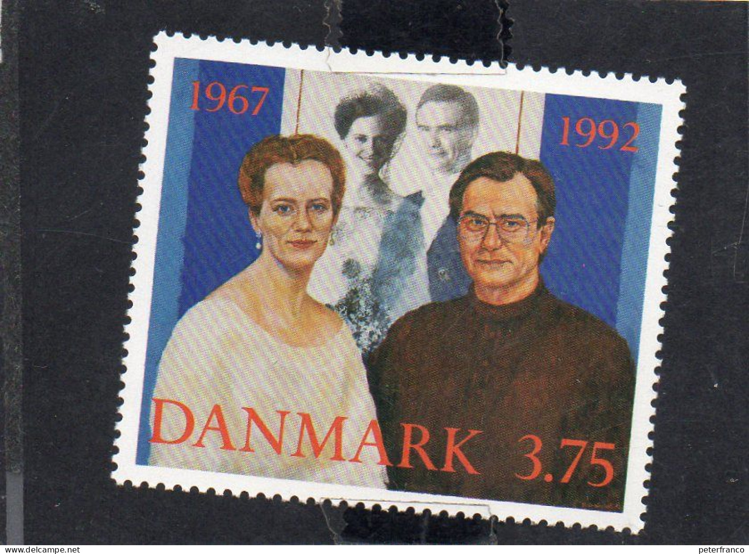 1992 Danimarca - Queen Margrethe II - Nozze D'argento - Ongebruikt