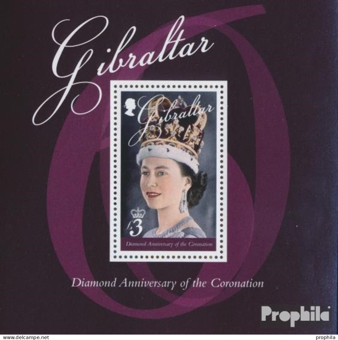 Gibraltar Block110 (kompl.Ausg.) Postfrisch 2013 60 Jahre Krönung Elisabeth II. - Gibraltar