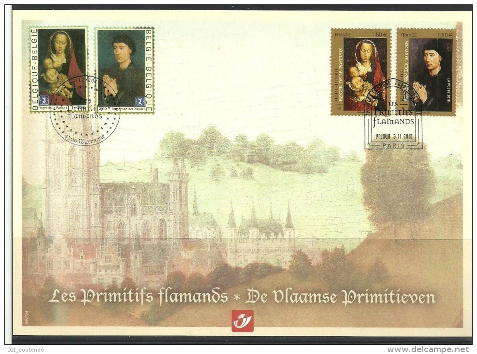 Herdenkingskaart - Carte-souvenir Frankrijk  4085 HK (cob ) Cote  : 10.00 Euro - Souvenir Cards - Joint Issues [HK]