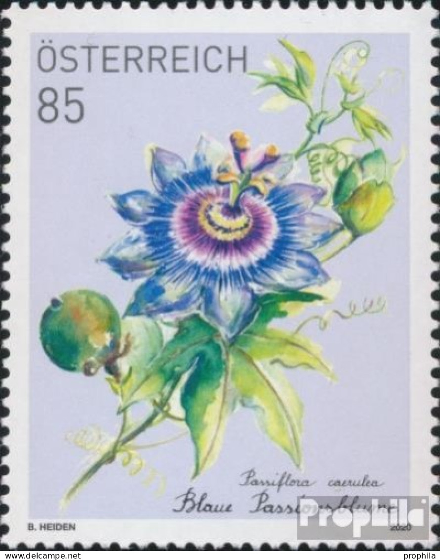 Österreich 3510 (kompl.Ausg.) Postfrisch 2020 Blaue Passionsblume - Ongebruikt