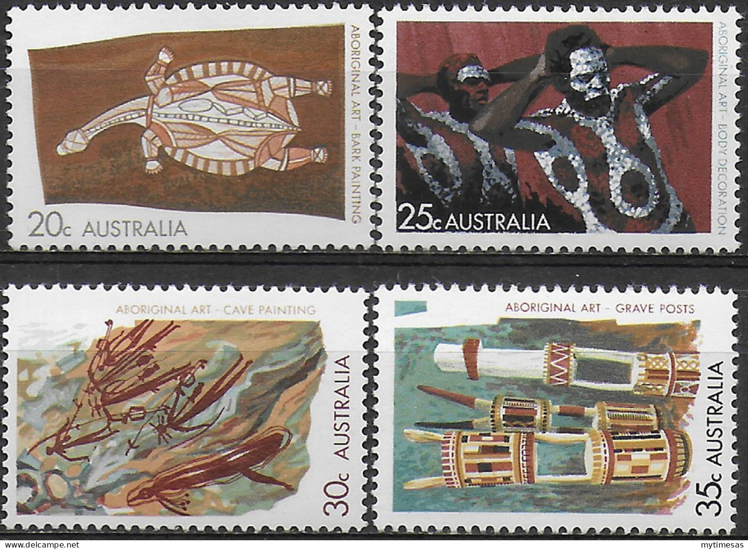 1971 Australia Aboriginal Art 4v. MNH Michel N. 472/75 - Other & Unclassified