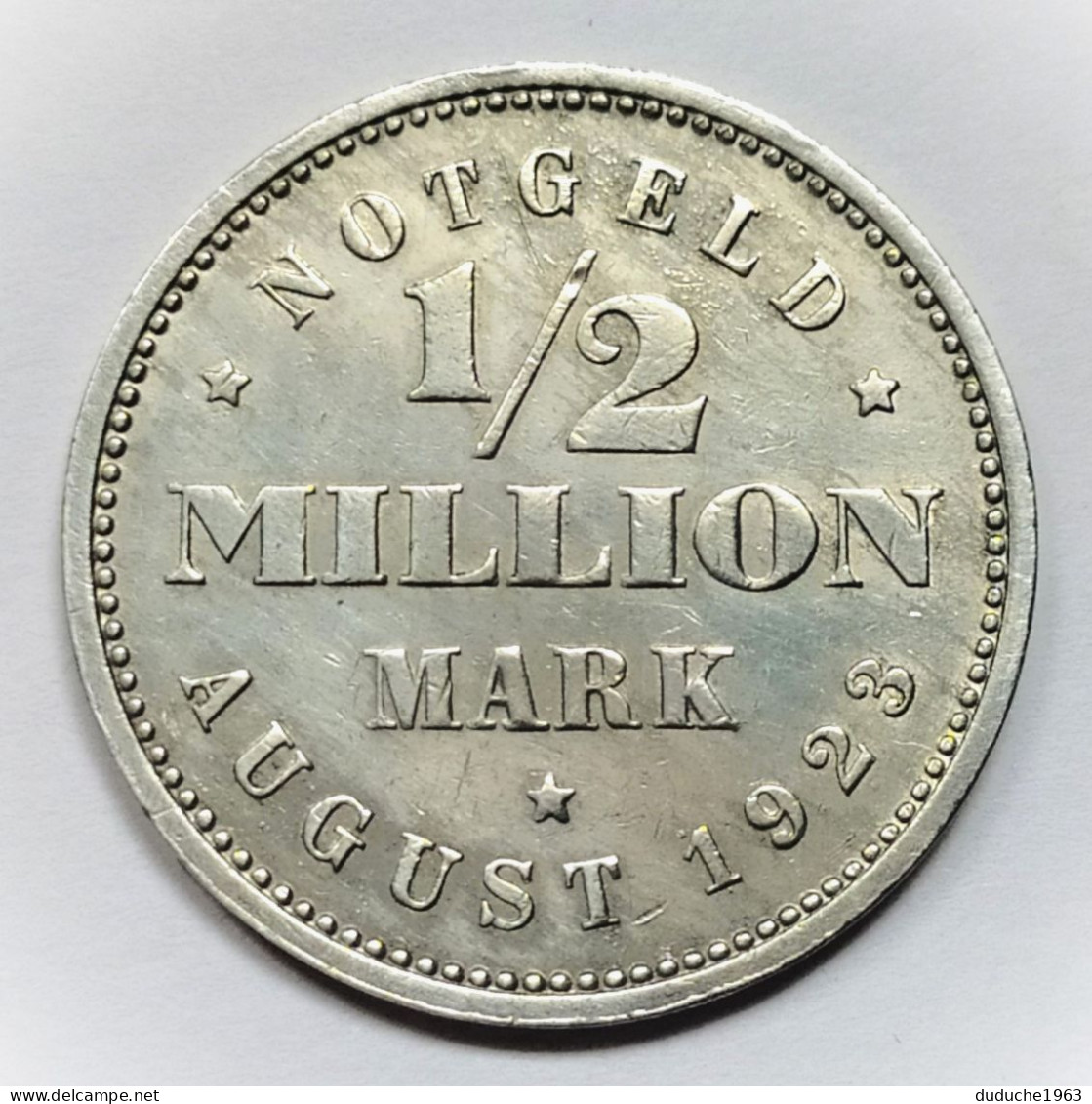 Allemagne. 1/2 Million Mark 1923 J  Hambourg - Other & Unclassified