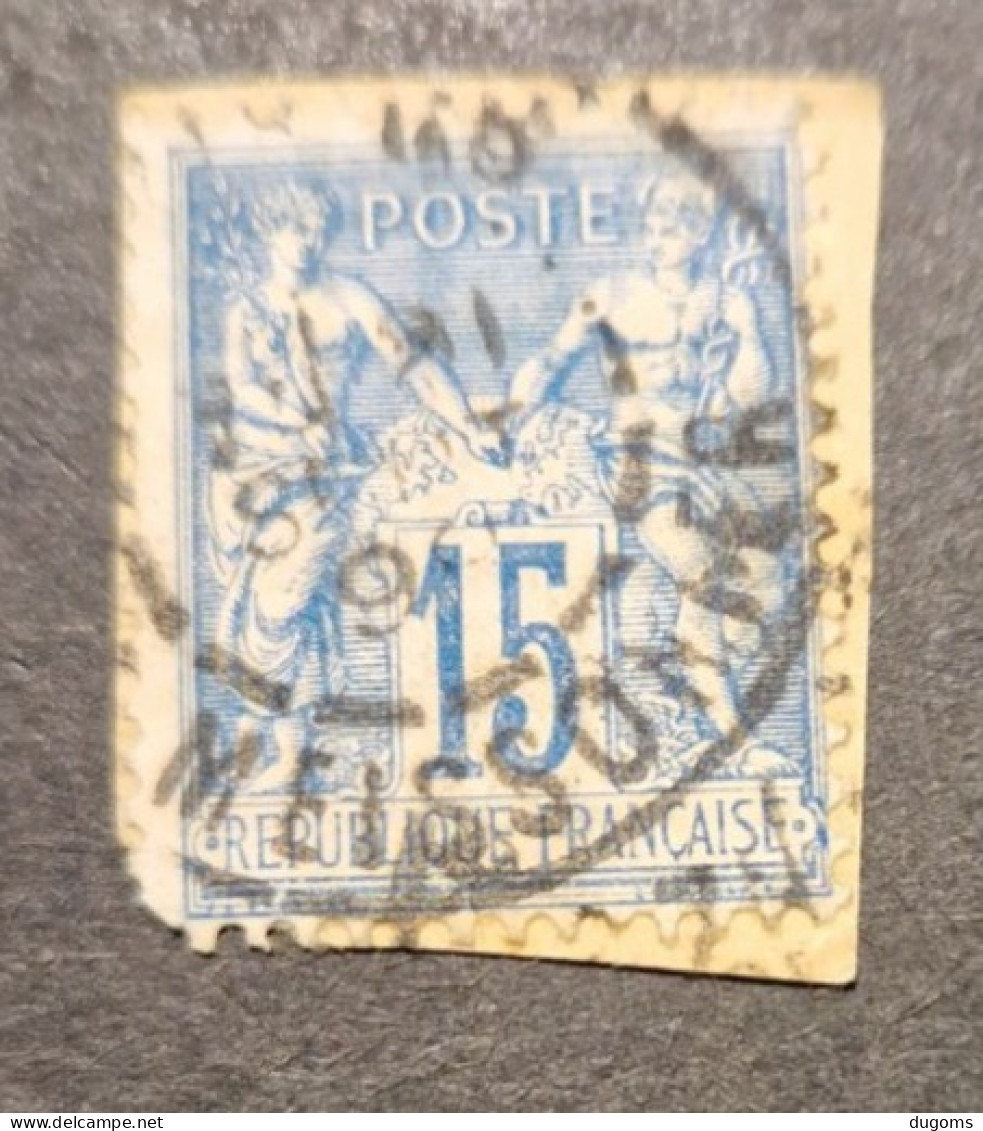 TYPE SAGE OBLITERATION PARIS 66 R MEISSONIER SECTION DE LEVEE - 1876-1898 Sage (Tipo II)